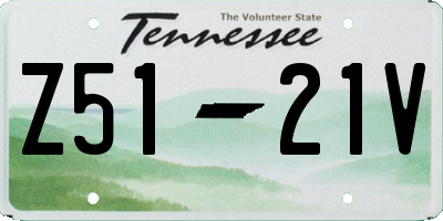TN license plate Z5121V