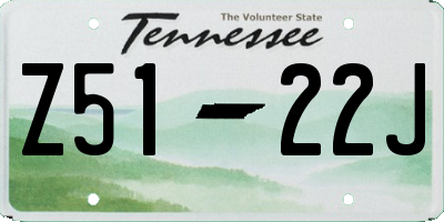 TN license plate Z5122J