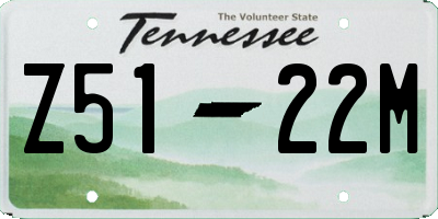 TN license plate Z5122M