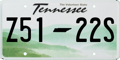 TN license plate Z5122S