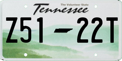 TN license plate Z5122T