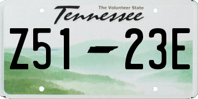 TN license plate Z5123E