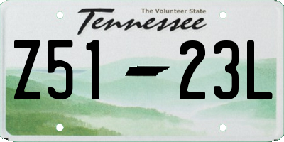 TN license plate Z5123L