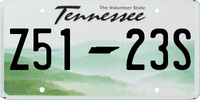TN license plate Z5123S