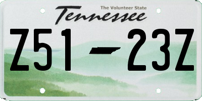 TN license plate Z5123Z
