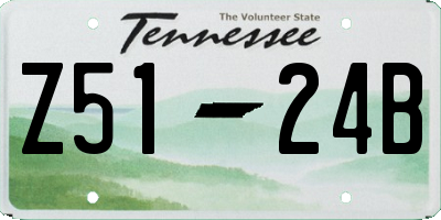 TN license plate Z5124B