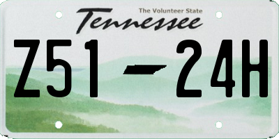 TN license plate Z5124H
