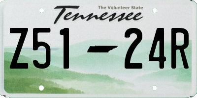TN license plate Z5124R