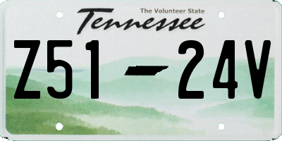 TN license plate Z5124V