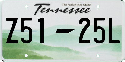 TN license plate Z5125L