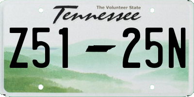 TN license plate Z5125N