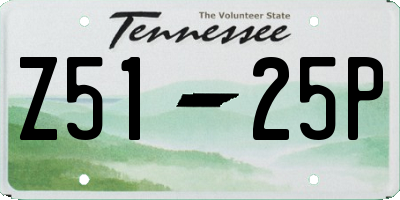 TN license plate Z5125P