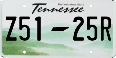TN license plate Z5125R