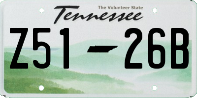 TN license plate Z5126B