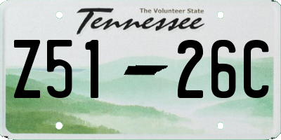 TN license plate Z5126C