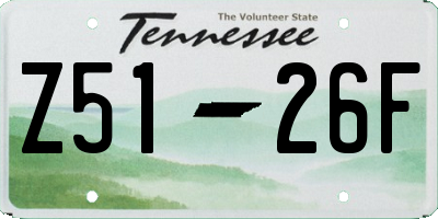 TN license plate Z5126F