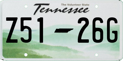 TN license plate Z5126G