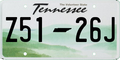 TN license plate Z5126J