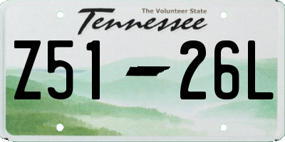TN license plate Z5126L