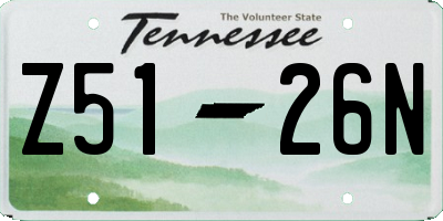 TN license plate Z5126N