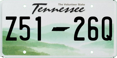 TN license plate Z5126Q