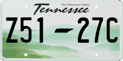 TN license plate Z5127C