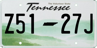 TN license plate Z5127J