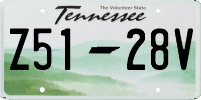 TN license plate Z5128V