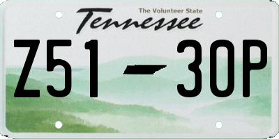TN license plate Z5130P