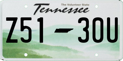 TN license plate Z5130U