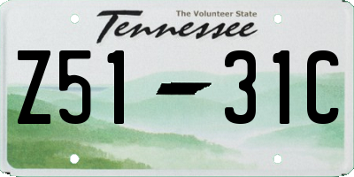 TN license plate Z5131C