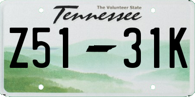 TN license plate Z5131K