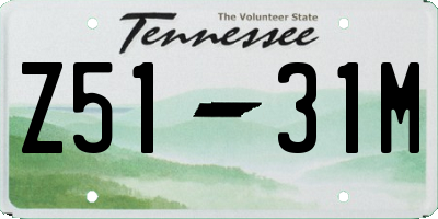 TN license plate Z5131M
