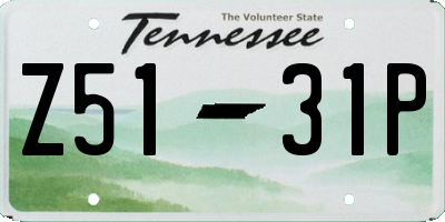 TN license plate Z5131P