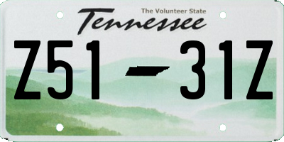 TN license plate Z5131Z