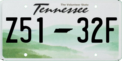TN license plate Z5132F