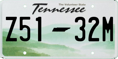 TN license plate Z5132M