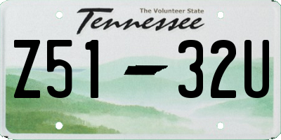 TN license plate Z5132U
