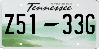TN license plate Z5133G