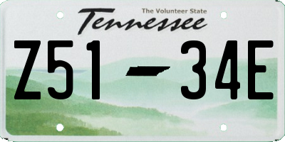 TN license plate Z5134E
