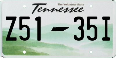 TN license plate Z5135I