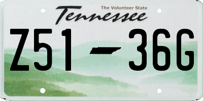 TN license plate Z5136G