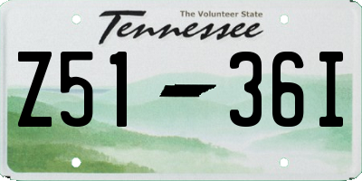 TN license plate Z5136I