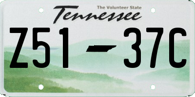 TN license plate Z5137C
