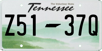 TN license plate Z5137Q