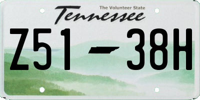 TN license plate Z5138H