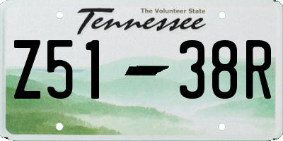 TN license plate Z5138R