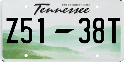 TN license plate Z5138T