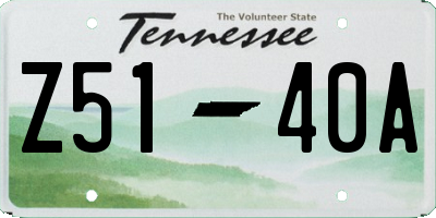 TN license plate Z5140A