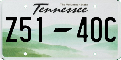 TN license plate Z5140C